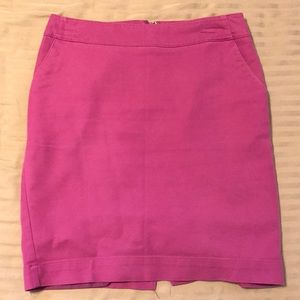 Raspberry Pencil Skirt w/ Pockets